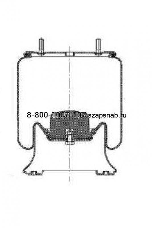 Пневморессора БПВ (со стальным стаканом) (P10 ​940 ​C) (​0542941141)